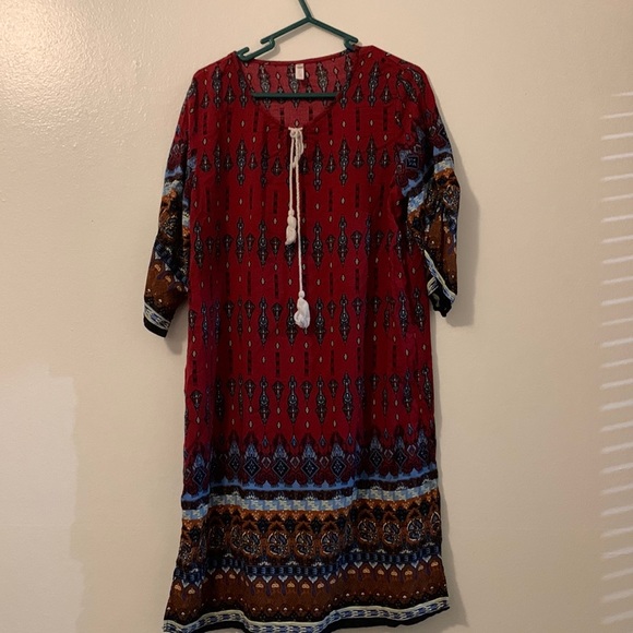 Halife Red medium dress boho - Picture 1 of 4